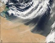 Storms in the northern Atlantic are fed by dry winds off the Sahara Desert. Credit: NASA
